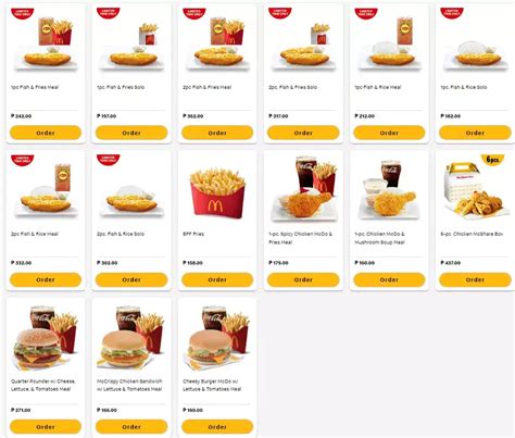 McDo Menu (McDonald's) Philippines (2024) — Philippine Menus.